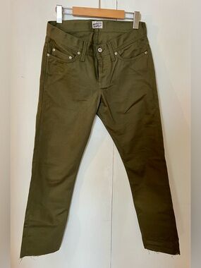 Naked & Famous Denim Olive Green Weird Guy Selvedge Jeans
